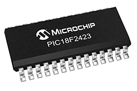 Microchip - PIC18F2423-I/SO - Microchip PIC18F ϵ 8 bit PIC18F MCU PIC18F2423-I/SO, 40MHz, 16 kB ROM , 768 B RAM, TQFP-28		