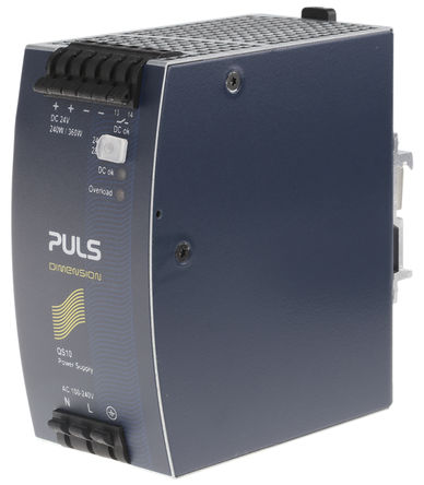 PULS - QS10.241-A1 - PULS Q ϵ 240W ģʽ DIN 尲װԴ 1 Phase, Din Rail PSU, 24V, 10A, 91.5 %, 92.6 %, 93.5 %Ч, 240V ac, 10A, 28V dc		