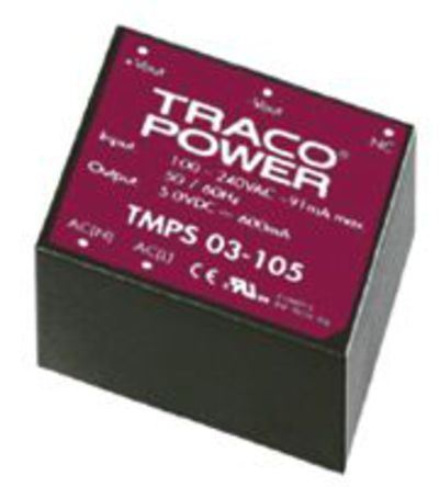 TRACOPOWER - TMPS 03-103 - TRACOPOWER 3W  ǶʽģʽԴ SMPS TMPS 03-103, 120  370 V, 85  264 V, 3.3V dc, 900mA, 70%Ч, ܷװ		