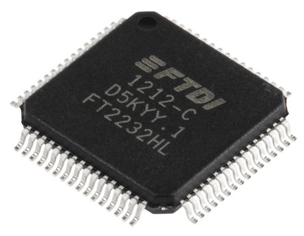 FTDI Chip - FT2232HL - FTDI Chip FT2232HL 2ͨ 480Mbit/s UART ӿ, ֧RS232RS422RS485׼, 64 LQFPװ		