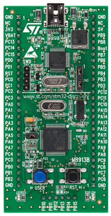 STMicroelectronics - STM32VLDiscovery - STMicroelectronics  STM32F1 ϵ ΢׼ STM32VLDiscovery;  STM32F100RBT6 MCU (ARM Cortex M3 ں)		