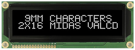 Midas - MC21609A12W-VNMLW - Midas MC21609 ϵ ͸ʽ ĸ LCD ɫʾ MC21609A12W-VNMLW, LED, 216ַ		