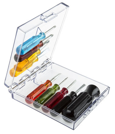 Xcelite by Weller - PS88V - Xcelite by Weller 9件装 小型 碳钢 一字；Phillips 十字头 螺丝刀套件 PS88V		