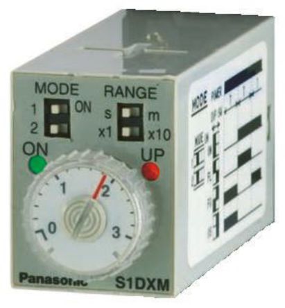 Panasonic - S1DXMM2C10H240C-S - Panasonic S1DXM ϵ ๦ ʱ̵ S1DXMM2C10H240C-S, 0.05 min  10 h, ˫˫, 2, SPDT, 220  240 V 		