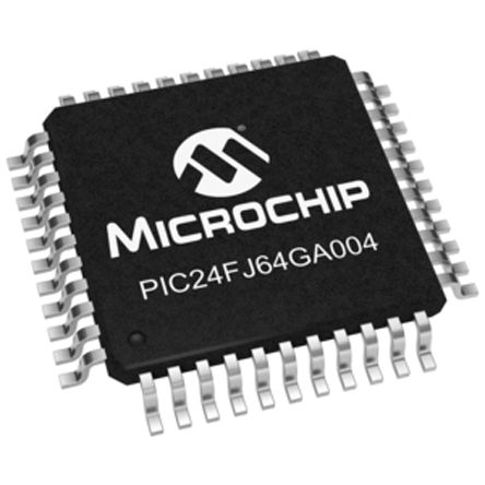 Microchip - PIC24FJ64GA004-I/PT - PIC24FJ ϵ Microchip 16 bit PIC MCU PIC24FJ64GA004-I/PT, 32MHz, 64 kB ROM , 8 kB RAM, TQFP-44		