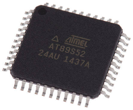 Atmel - AT89S52-24AU - Atmel AT89S ϵ 8 bit 8051 MCU AT89S52-24AU, 24MHz, 8 kB ROM , 128 B RAM, TQFP-44		