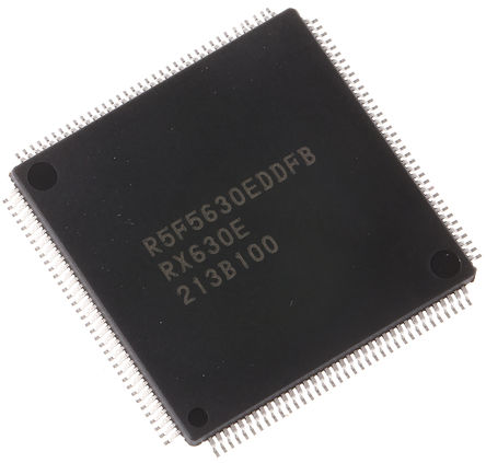Renesas Electronics - R5F5630EDDFB#V0 - Renesas Electronics RX600 ϵ 32 bit RX MCU R5F5630EDDFB#V0, 100MHz, 2 MB ROM , 128 kB RAM, 1xUSB, LFQFP-144		