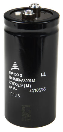 EPCOS - B41560A8229M - EPCOS B41560 ϵ 63 V ֱ 22000F  B41560A8229M, 20%ݲ, 16m(ֵ), +105C		