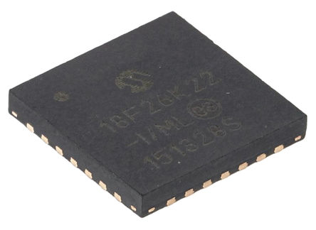 Microchip - PIC18F26K22-I/ML - Microchip PIC18F ϵ 8 bit PIC MCU PIC18F26K22-I/ML, 64MHz, 64 kB ROM , 3896 B RAM, QFN-28		