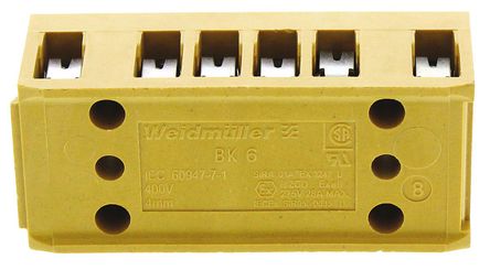 Weidmuller - BK 6/E -7906090000 - Weidmuller SAK ϵ 7906090000 6 · ATEX ˿ӿ, ݶ, ݶ˽, 22  12 AWG߹, 32A, 400 V		