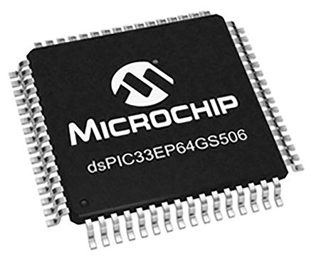 Microchip - DSPIC33EP64GS506-I/PT - Microchip DSPIC33EP64GS506-I/PT 16bit źŴ DSP, 1MHz, 64 kB ROM EEPROM, SRAM, 8 kB RAM, 64 TQFPװ		