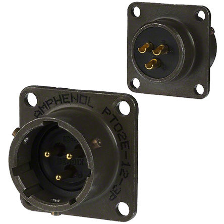 Amphenol - PT02E-12-3P - Amphenol PT ϵ 3· 尲װ  ʽ  PT02E-12-3P, о, ǳߴ12, MIL-DTL-26482		