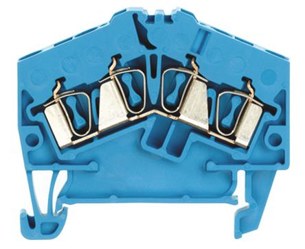 Weidmuller - ZDU 2.5-2/4AN BL -1706070000 - Weidmuller Z ϵ�� ��ɫ ��ͨ���ӿ� 1706070000, 24A, 800 V		