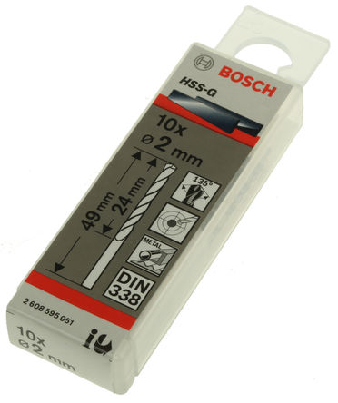 Bosch - 2608595051 - Bosch 2mmֱ ٸ  ͷ 2608595051, 135, 2mm ֱ, 49 mmܳ		