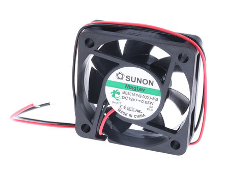 Sunon - MB50151V2-000U-A99 - Sunon MB ϵ 0.65W 12 V ֱ  MB50151V2-000U-A99, 22m3/h, 4700rpm, 50 x 15 x 50mm		