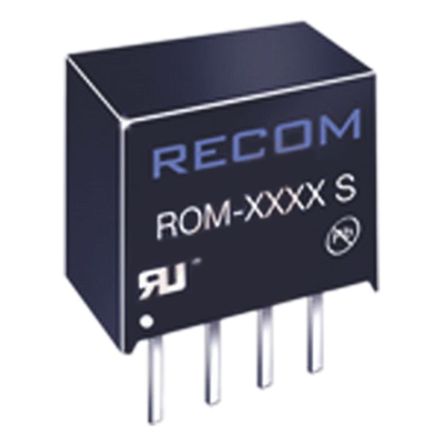 Recom - ROM-2405S - Recom ROM ϵ 1W ʽֱ-ֱת ROM-2405S, 21.6  26.4 V ֱ, 5V dc, 200mA, 3kV dcѹ, 70  78%Ч		