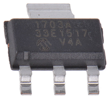 Microchip - MCP1703A-3302E/DB - Microchip MCP1703A-3302E/DB LDO ѹ, 3.3 V, 250mA, 2%ȷ, 2.7  16 V, 3 SOT-223װ		