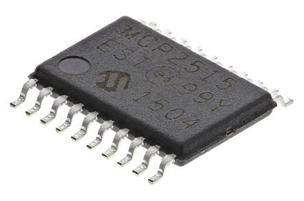 Microchip - MCP2515-e/ST - Microchip MCP2515-e/ST 1MBps CAN , ֧CAN 2.0B׼, ˯ߣϵ, 20 TSSOPװ		