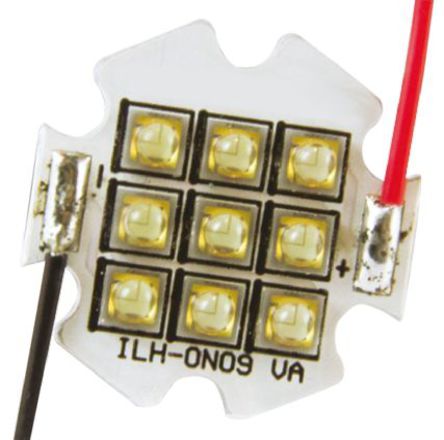 Intelligent LED Solutions - ILH-ON09-YELL-SC211-WIR200. - ILS OSLON 80 9+ PowerStar ϵ 9 ɫ Բ LED  ILH-ON09-YELL-SC211-WIR200., 522 lm		
