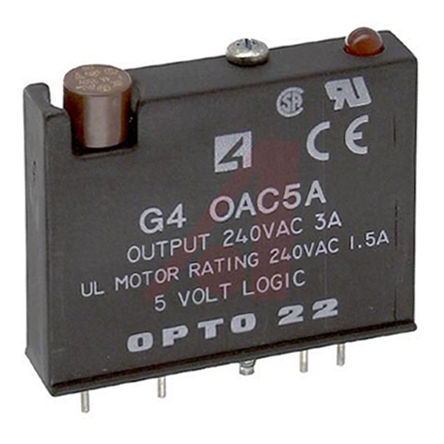 Opto 22 - G4OAC5A - Opto 22 G4 ϵ PLC /ģ G4OAC5A, 3 A, 24  280 V , 48.8 x 12.2 x 41.1 mm		