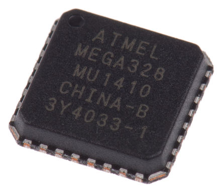 Microchip - ATMEGA328-MU - Microchip ATmega ϵ 8 bit AVR MCU ATMEGA328-MU, 20MHz, 32 kB ROM , 2 kB RAM, 1xUSB, MLF-32		