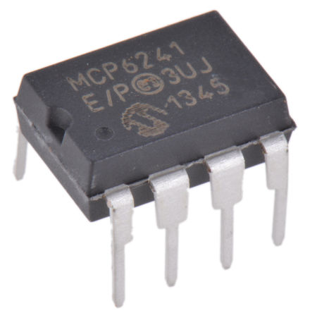 Microchip - MCP6241-E/P - Microchip MCP6241-E/P Ŵ, 0.55MHz, 3  5V, CMOS, 8 PDIPװ		