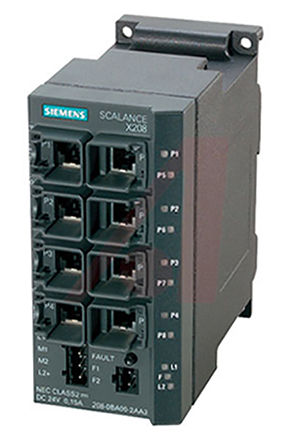 Siemens - 6GK52080BA102AA3 - Siemens 8RJ45 ˿ ̫ 6GK52080BA102AA3, DIN 졢ǽڰװ, 10/100Mbit/s		