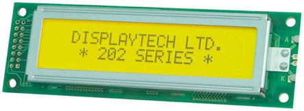 Displaytech - 202A-BC-BC - Displaytech ͸ ĸ LCD ɫʾ 202A-BC-BC, LED, 220ַ		
