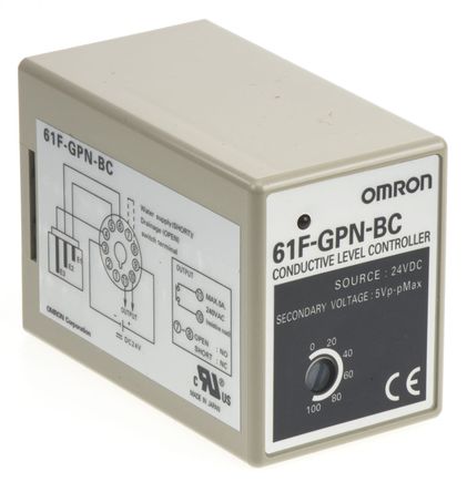 Omron - 61F-GPN-BC 24VDC - Omron DIN찲װ Һλ 61F-GPN-BC 24VDC, 5V ac̽ͷ, 24 V ֱ Դ, 84 x 38 x 49.4mm		