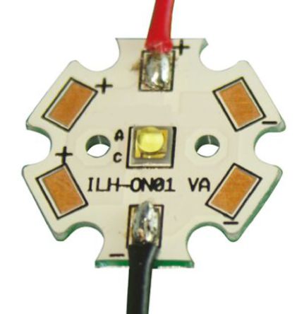 Intelligent LED Solutions - ILH-OO01-ULWH-SC211-WIR200. - ILS OSLON Square 1+ PowerStar ϵ ɫ Բ LED  ILH-OO01-ULWH-SC211-WIR200., 6500Kɫ, 310 lm		