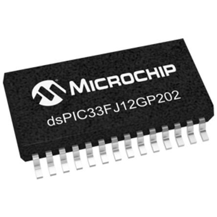 Microchip - dsPIC33FJ12GP202-I/SS - Microchip dsPIC33F ϵ 16 bit dsPIC MCU dsPIC33FJ12GP202-I/SS, 40MIPS, 12 kB ROM , 1 kB RAM, SSOP-28		