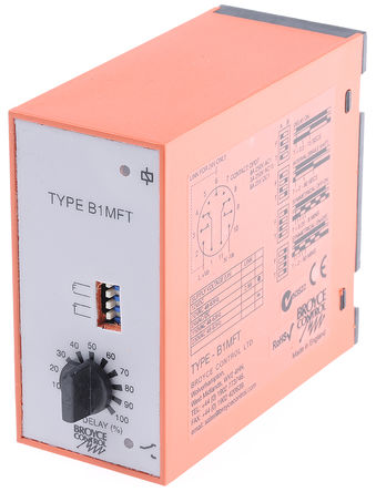 Broyce Control - B1MFT 24VAC/DC/110VAC 2-60 MI - Broyce Control ๦ ʱ̵ B1MFT 24VAC/DC/110VAC 2-60 MI, 0.25  60 ӣ0.5  60 , ˫˫, 2, DPDT		