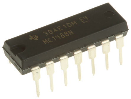 Texas Instruments - MC1488N - MC1488N, 4 (RS-232)· EIA/TIA-232-E ·, 14 PDIPװ		
