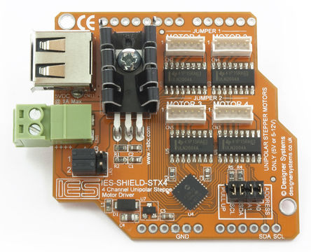Intelligent Embedded Solutions - IES-SHIELD-STX4 - IES IES-SHIELD-STX4 Stepper Motor Controller չ, ʹ Arduino		