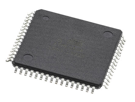 Microchip - ATMEGA64-16AU - ATmega ϵ Microchip 8 bit AVR MCU ATMEGA64-16AU, 16MHz, 2 kB64 kB ROM , 4 kB RAM, TQFP-64		