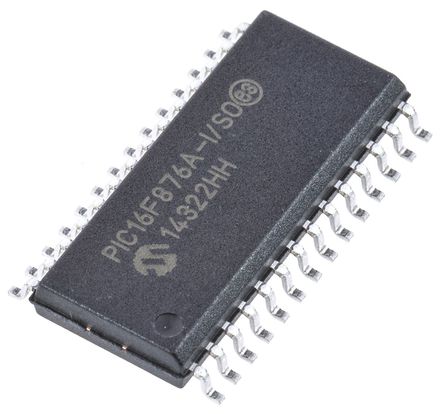 Microchip - PIC16F876A-I/SO - Microchip PIC16F ϵ 8 bit PIC MCU PIC16F876A-I/SO, 20MHz, 14.3 kB256 B ROM , 368 B RAM, SOIC-28		