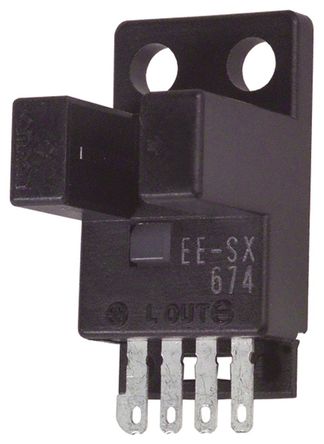 Omron - EE-SX674 - Omron  5 mm  LED Դ  ֱͨΣ 紫 EE-SX674, NPN, 4 , IP50		