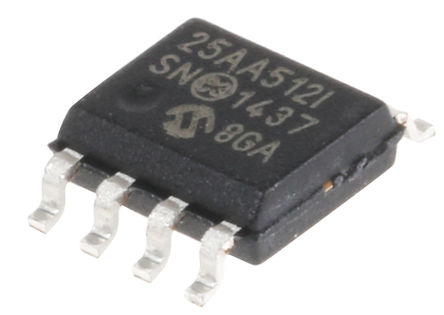Microchip - 25AA512-I/SN - Microchip 25AA512-I/SN  EEPROM 洢, 512kbit, SPIӿ, 250ns, 1.8  5.5 V, 8 SOICװ		