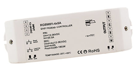 PowerLED - RGBWIFI-4x5A - PowerLED 4 x (60  180)W  RGBWIFI-4x5A-RS, ɵƷΧ, ǽڰװ, 12  36 V ֱ, 170 mm x 57 mm x 21mm		