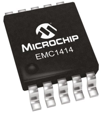 Microchip - EMC1414-A-AIZL-TR - Microchip EMC1414-A-AIZL-TR ¶ȴ, 2Cȷ, SMBusӿ, 3  3.6 VԴ, -40  +125 C¶, 10 MSOPװ		