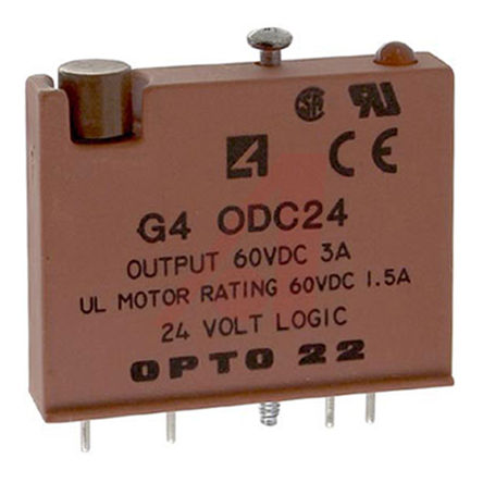 Opto 22 - G4ODC24 - Opto 22 G4 ϵ PLC /ģ G4ODC24, 3 A, 5  60 V ֱ, 48.8 x 12.2 x 41.1 mm		