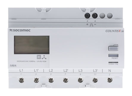 Socomec - 4850 3005 - Socomec Countis E30 ϵ 4850 3005 3  7λ LCD ֹʱ, 1  (EN62053-21B  (EN50470), 		