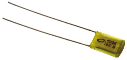 Nichicon - QYX2A682KTP - Nichicon YX ϵ 6.8nF  PET Ĥ  (PET) QYX2A682KTP, 10%ݲ, 100 V ֱ		