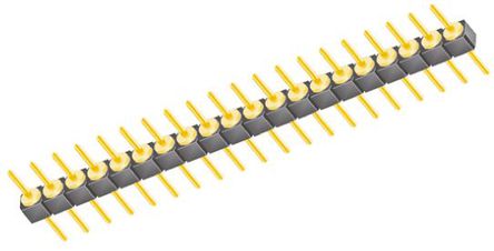 Samtec - TS-120-G-A - Samtec TS ϵ 20· 2.54mmھ (1) ֱ Ź TS-120-G-A, Ӷ˽, 1A, ͨ		
