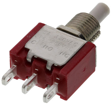 RS Pro - 7MS7P1B1M1QES-5 - RS Pro 7MS7P1B1M1QES-5 ɫ On-(On) ˫ 尲װ ť, 3 A @ 120 V 		