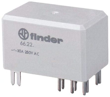 Finder - 66.22.9.024.0600S - Finder 66.22.9.024.0600S ˫ PCB װ Ǳ̵, 24V dc		