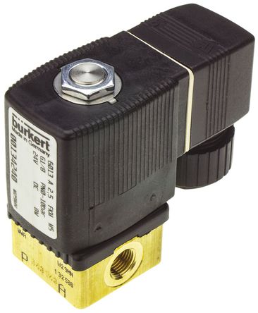 Burkert - 134240 - Burkert 6013 ϵ 2˿ ͭ ŷ 134240, 10 bar, 1/8in˿, NC, 24 V ֱ		