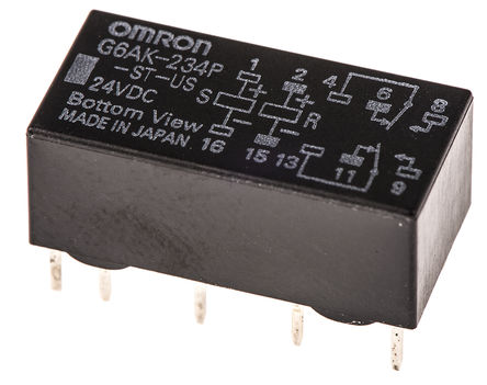 Omron - G6AK234PSTUS24DC - Omron G6AK234PSTUS24DC ˫˫ װ ̵, 1 A, 24V dc, źӦ		