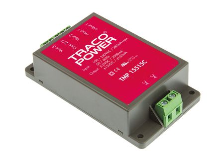 TRACOPOWER - TMP 15515C - TRACOPOWER 15W 3 ǶʽģʽԴ SMPS TMP 15515C, 120  370 V dc, 85  264 V ac, 5 V dc, 15 V dc		