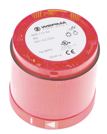 Werma - 84311055 - Werma KombiSIGN 70 843 ϵ ɫ LED  źŵ 84311055, 70mm ֱ, 24 V ֱ		